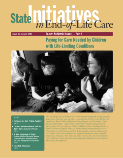 Paying for Care Needed by Children with Life