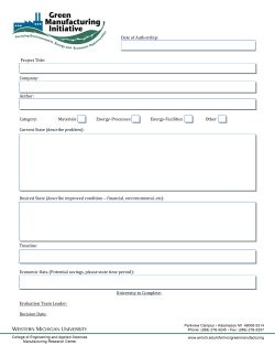 Date of Authorship: Project Title: Company: Author: Category