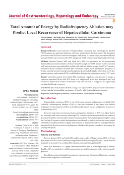 Total Amount of Energy by Radiofrequency Ablation may Predict