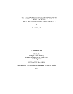 THE EFFECTIVENESS OF PRODUCT CONVERSATIONS IN