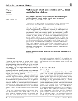 Optimization of salt concentration in PEG-based