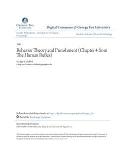 Behavior Theory and Punishment - Digital Commons @ George Fox