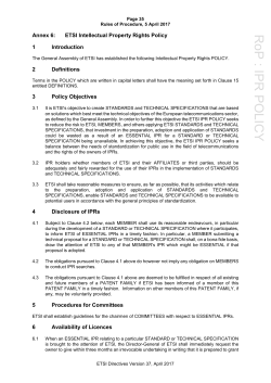 ETSI IPR Policy