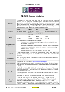 MSc Strategic Marketing