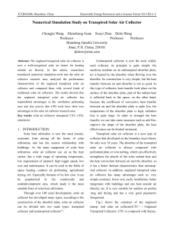 Numerical Simulation Study on Transpired Solar Air Collector