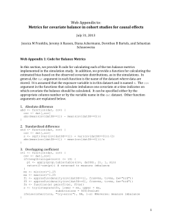 Metrics for covariate balance in cohort studies for causal effects
