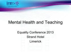 Mental Health and Teaching
