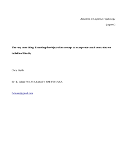 Advances in Cognitive Psychology