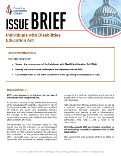 Individuals with Disabilities Education Act