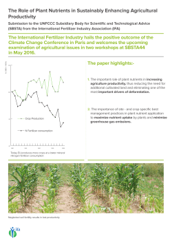 The Role of Plant Nutrients in Sustainably Enhancing Agricultural