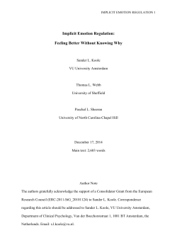 Implicit Emotion Regulation: Feeling Better Without Knowing Why