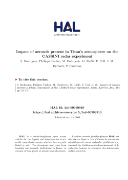 Impact of aerosols present in Titan`s atmosphere on the