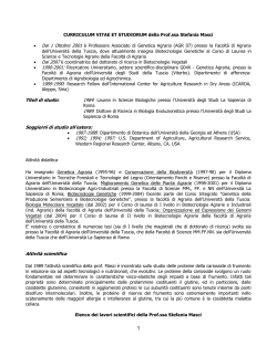 Elenco dei lavori scientifici della Prof