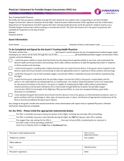 Physician`s Statement for Portable Oxygen