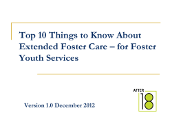 Categories of Youth Who Are Eligible