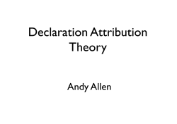 Declaration Attribution Theory - British Psychological Society