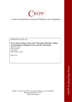 C R E PP W orking Paper Series