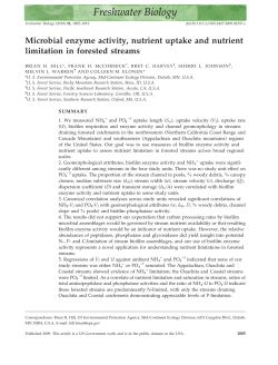 Microbial enzyme activity, nutrient uptake and nutrient limitation in