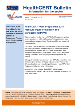 HealthCert Bulletin April 2016