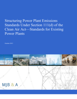 Structuring Power Plant Emissions Standards Under Section 111(d