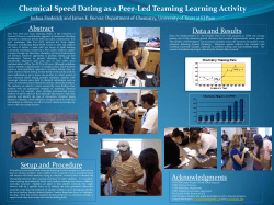 Chemical Speed Dating as a Peer-Led Teaming