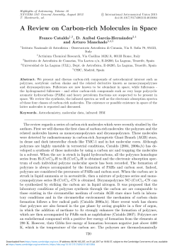 A Review on Carbon-rich Molecules in Space