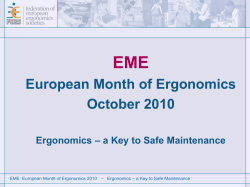 Maintenance - Federation of European Ergonomics Societies