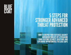 5 STEPS FOR STRONGER ADVANCED THREAT PROTECTION
