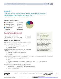 Grade 5 Mathematics Module 1, Topic C, Lesson 8