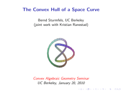 The Convex Hull of a Space Curve
