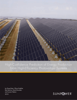 Prediction of Energy Production from high Efficiency