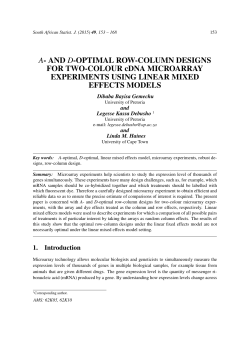 Sabinet | A - and D-optional row-column designs for two