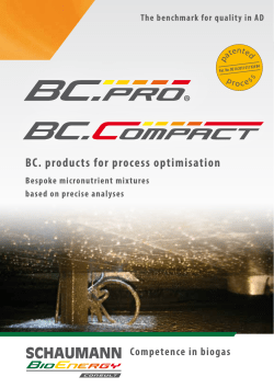 BC. products for process optimisation