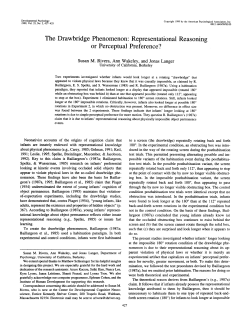 The Drawbridge Phenomenon - Neurocognitive Development Lab