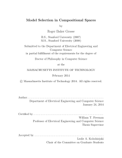 Model selection in compositional spaces