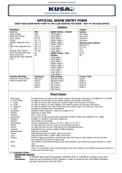 1. Official Show Entry Form