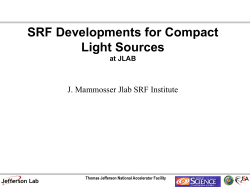 SRF Developments for Compact Light Sources
