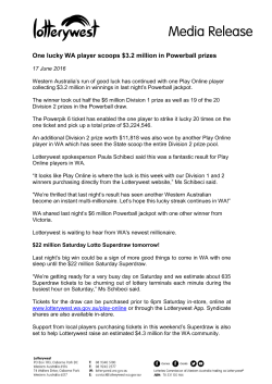 One lucky WA player scoops $3.2 million in Powerball prizes