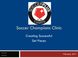 Offensive and Defensive Set Pieces
