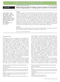 Global biogeography of mating system variation in seed plants