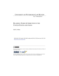 blaming: harm attribution in the united states and japan university of
