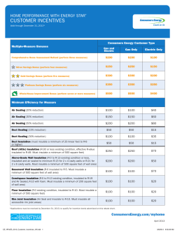 Consumers Energy - Brand New Construction LLC Homes