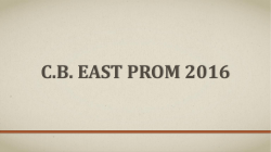 Cb East Prom 2016 General information