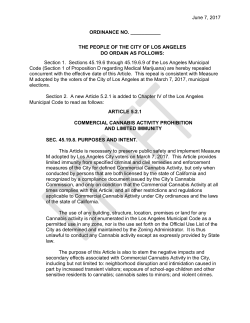 Commercial Cannabis Location Restriction Ordinance