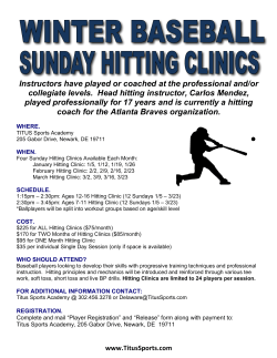 Instructors have played or coached at the professional and/or