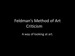 Feldman*s Method of Art Criticism