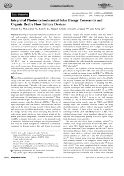 Integrated Photoelectrochemical Solar Energy