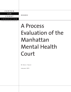 A Process Evaluation of the Manhattan Mental Health Court
