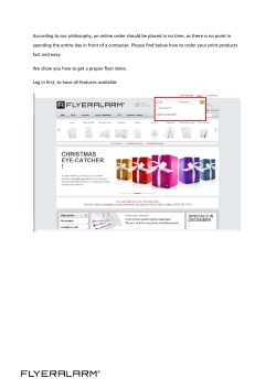 According to our philosophy, an online order should be placed in no