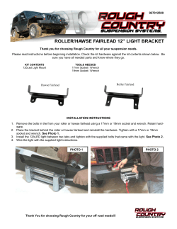 ROLLER/HAWSE FAIRLEAD 12&rdquo; LIGHT BRACKET